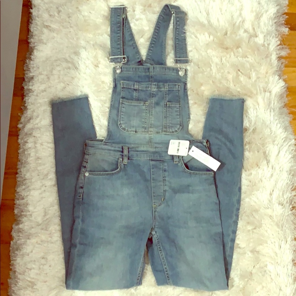 Free People Full Length Denim Overall’s